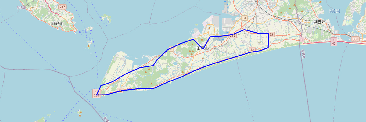 渥美半島一周サイクリングコース図