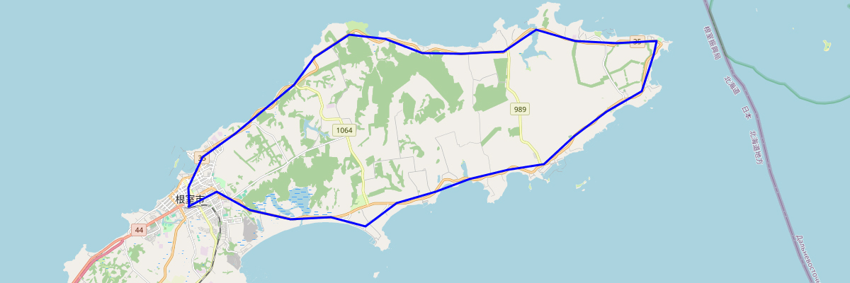 根室半島一周サイクリングコース図