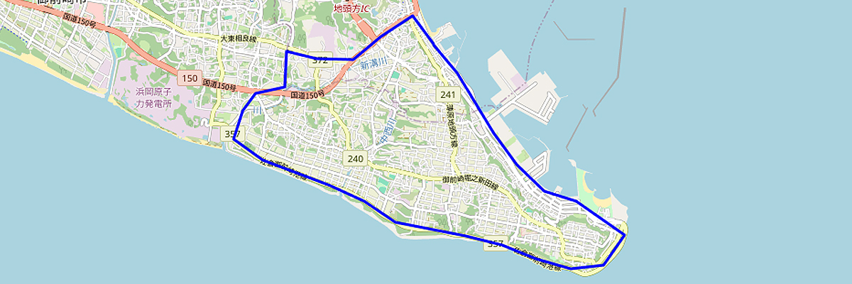 御前崎一周サイクリングコース図