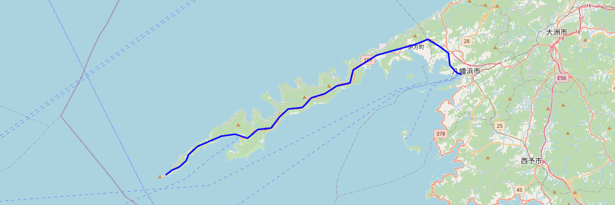 佐田岬サイクリングコース図