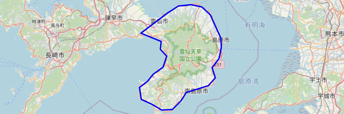 島原半島一周サイクリングコース図