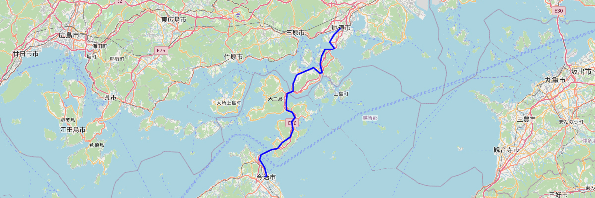 しまなみ海道コース図