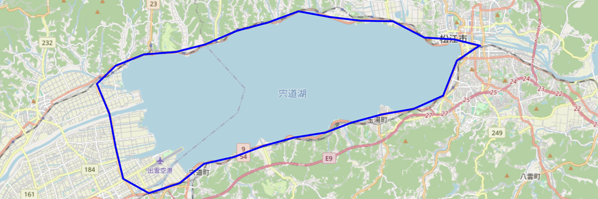 宍道湖一周サイクリングコース図