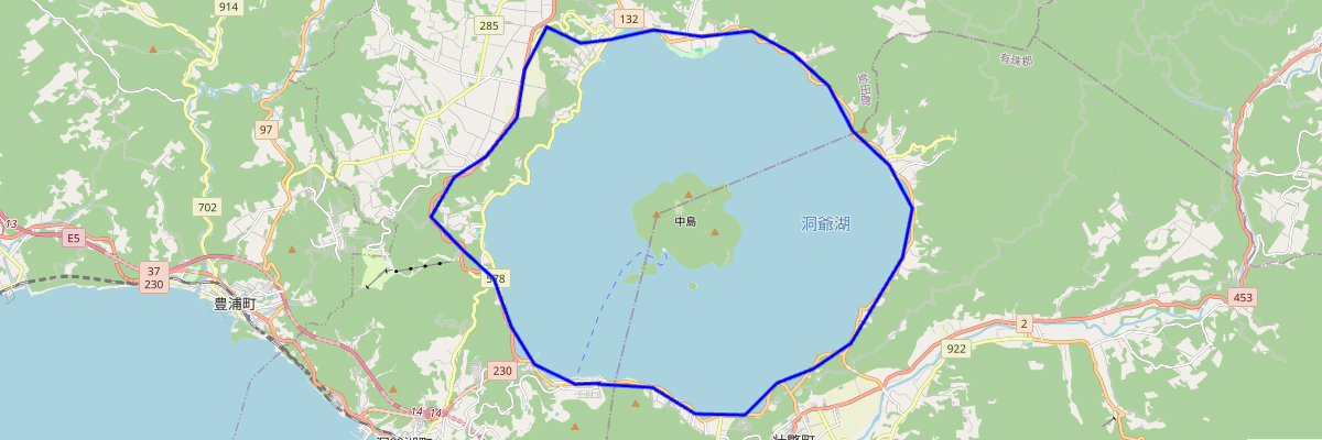 洞爺湖一周サイクリングコース図