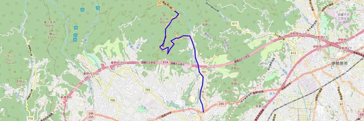 ヤビツ峠サイクリングコース図