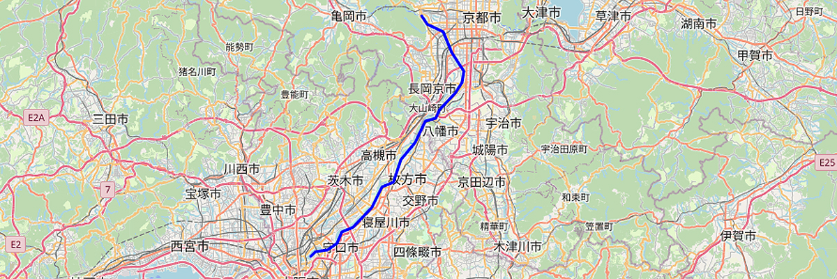 淀川サイクリングコース図
